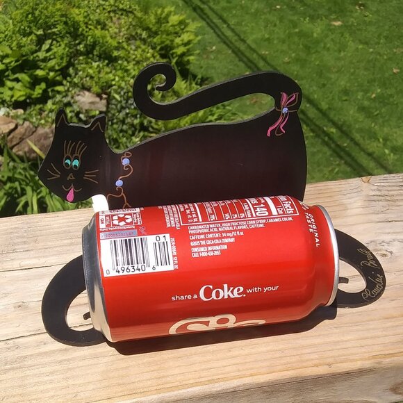 Claudine Buell metal cat sculpture modern fun whimsical art - Picture 7 of 16